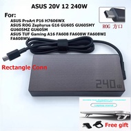 ASUS ROG G16 GU605 GU605MY GU605MZ/A16 (2024) FA608WV RTX4060 power charger 20V 12A 240W adapter