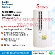 【SG STOCK】Offer🔥window casement aircon.brand new Shinco 12000btu inverter.provide delivery and Insta