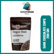 [200GM] WONDER'S SUGAR FREE DARK CHOCOLATE CHIPS | CIP COKLAT TANPA GULA | 奇迹无糖黑巧克力片 |   CIP COKLAT 