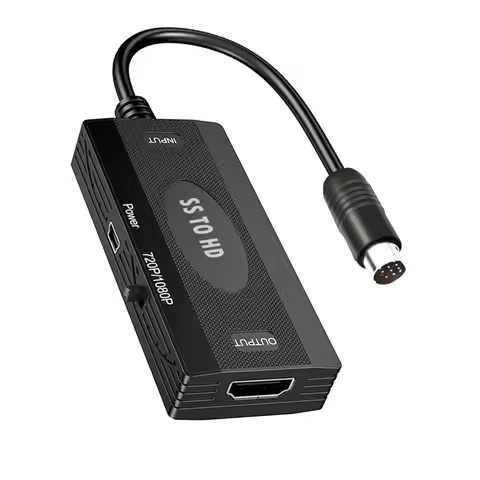 N-B63C Portable SS to HDMI-Compatible Converter for Sega Saturn Consoles HD TV Adapter