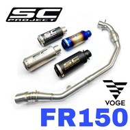 VOGE FR150 EXHAUST NEW MUFFLER SC PROJECT EKZOS FULL SYSTEM MOTOR ACCESSORIES POWER BOOM MANIFOLD BO
