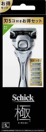 Schick KIWAMI 敏感肌膚組合裝（刀架（含刀片）+4個替換刀片）刮鬍刀