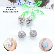 Anting Emas Putih 17K Berat 7.810 Gram