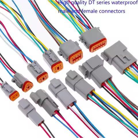 1 Pcs Deutsch DT connector with 15cm Wiring harness DT06-2S/DT04-2P 2P 3P 4P 6P 8P 12P waterproof el