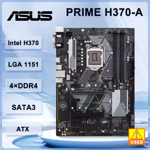 ASUS PRIME H370-A Motherboard Intel H370 LGA 1151 4×DDR4 64GB support i3-9100F i5-8600 I9-9900 i5-94