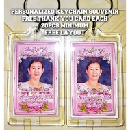 50th 60th 70th Birthday Pink Theme Personalized Keychain Souvenir Giveaways party