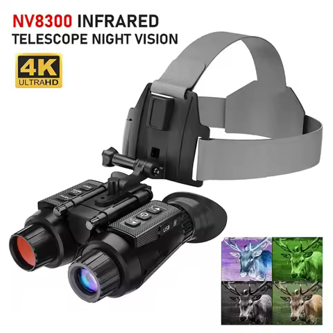 NV8300 3D Night Vision Goggles Binocular Binoculars Telescope Hunting Googles for Helmet 4K HD Night