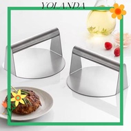 YOLAN Stainless Steel Grill Press, No Rust Stainless Steel Smash Burger Press, Steak Burger Round Bu