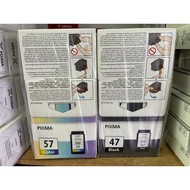 CANON PG 47 (BLACK) & CL 57s / CL 57 (COLOR) INK CARTRIDGE