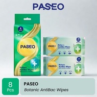 Paseo Botanic AntiBac Wipes Lonicera Cantella Antibacterial Wet Tissue Mini Bundle 8 pcs