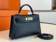 『RP精品』愛馬仕 HERMES Mini Kelly II 二代 黑色 金扣 Epsom 凱莉包