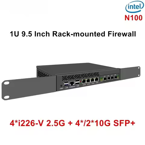 BKHD 1U Rack Mini PC 2x10G SFP+ 4x i226-V 2.5G Intel i3-N305 N100 DDR5 mSATA Network Router Server F