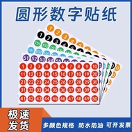 Digital Sticker Waterproof Adhesive Label Number Number Sticker Color Dot 1-200 Self-Adhesive Classi