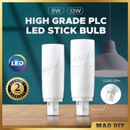 <2 YEARS WARRANTY> 8W/13W PLC(G24D-2PIN) LED STICK BULB MENTOL LAMPU LED