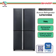 Sharp SJF921VMSS 4 Doors 750L Avance Refrigerator J-Tech Inverter Technology Fridge / Peti Sejuk