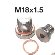 M18x1.5: O2 Hexagon Oxygen Sensor Nut Cap With Washer O2 Sensor Adapter