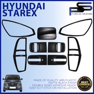 Hyundai Starex  2016 2017 2018 2019 2020 2021 2022 2023 2024 2025  Black / Chrome Combo Garnish Set 