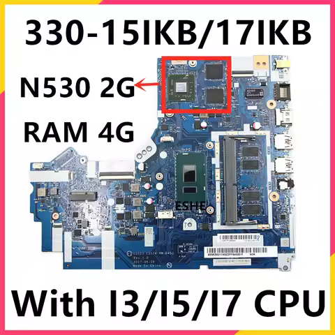 For Lenovo ideapad 330-15IKB 330-17IKB Laptop Motherboard 5B20Q11183 5B20R19919 With I3 I5 I7 CPU N5