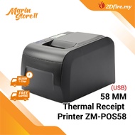 2Dfire 58 MM Auto Cut Thermal Receipt Printer (USB) ZM-POS58