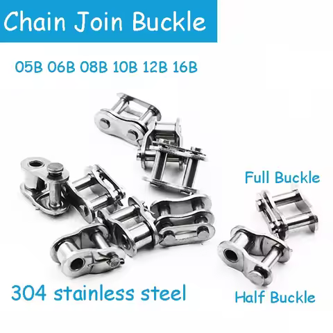 Chain Joints Full/Half Buckle Joints 304 Stainless Steel 05B 06B 08B 10B 12B 16B Single Rows Short P