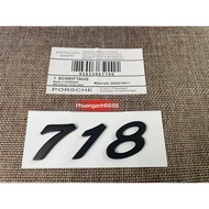 Pororo 718 car sticker, Letter 718 Porsche, Porsche 718 Logo