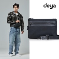 deya-lnfinity Econyl Crossbody Bag Black-Recycled Nylon Side Water Repellent Portable