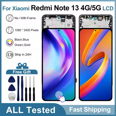 AMOLED For Redmi Note 13 5G Display 2312DRAABG Screen Touch Digitizer Assembly Part For Redmi Note 1