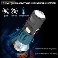 FOREVERGO 6000Lumen P15D H4 Motorcycle LED Spot Light Aluminum Alloy Lens Headlight Scooter Motorbik