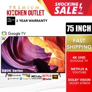 Sony 75 Inch 4K UHD Google TV KD-75X80K | Netflix & Youtube | Voice Search | X80K Sony Smart TV