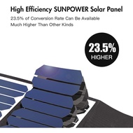 SUNKINGDOM Folding and Portable 60W PET Sunpower Solar Panel Charger with Dual Output(DC5521 18V and