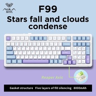 AULA | AULA F99 Pro Gaming Mechanical Keyboard PBT Comic Keycaps RGB Backlight Hot Plug Customized k