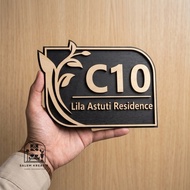 Custom 3D Embossed Wooden House Numbers | Exclusive 2-Layer Multiplex House Address Board