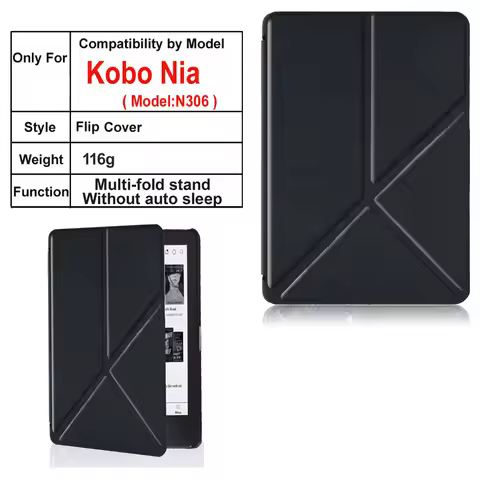 Cover for Kobo Nia N306 (2020 Release),Ultra Slim Lightweight Leather Case for Kobo Nia 6" 2020 E-Bo
