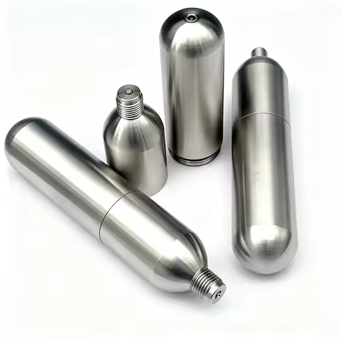 45g Rechargeable Cylinder Refillable CO2 Cartridge Stainless Steel for Snorkel Diving Kayak Life Jac