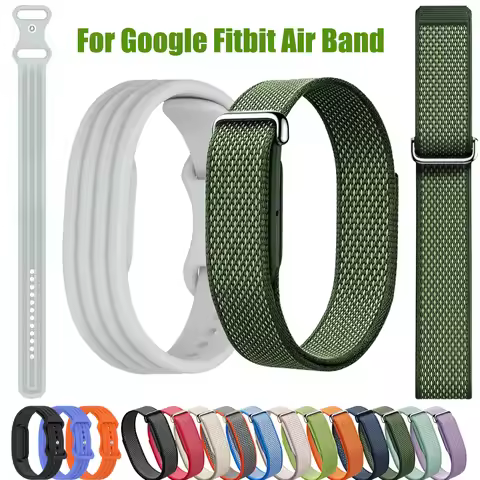 Silicone Band+nylon Strap for Google Fitbit Air Locator Sports Breathable Bracelet Wristband for Goo