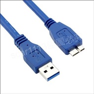 USB3.0轉MicroB數據線 USB3.0-Micro硬碟轉接線 USB3.0行動硬碟傳輸線 1米 100公分 1M