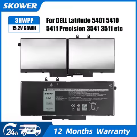 SKOWER 3HWPP Battery for Dell Latitude 5410 5401 5510 5501 5511 5411 Precision 3541 3551 Inspiron 17