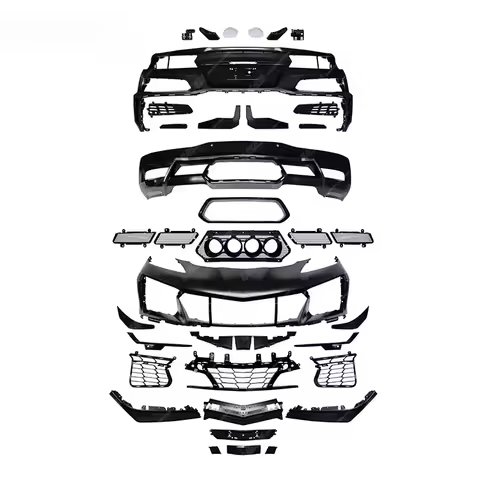 Corvette C8 Upgraded Z06 Style Bumper Front Lip Fender Vent Diffuser Body Kit