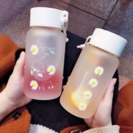 Price 1 Piece 550ml/18.6oz Small Daisy Transparent Plastic Water Bottle Creative Frosted With Portab