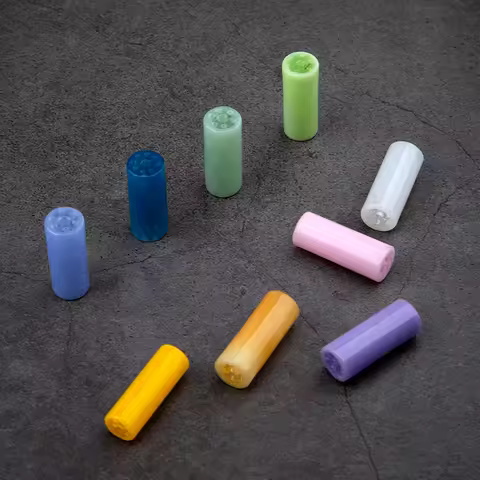 10Pcs Colored Glass Filter Tips Round Mouth For Dry Herb Tobacco Rolling Paper With 7 Holes Rolling 