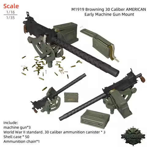 1/16 1/35 Scale M1919 Browning 30 Caliber AMERICAN Early Machine Gun Mount Resin Model Miniature Mil