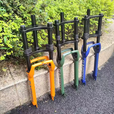 Double Shoulder 26X4.0 Snow Bike Front Fork Steel Beach Bicycle Fork 135mm Dropout Fat Bike Suspensi