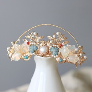 【Ready stock】汉服簪子古风头饰蝶贝长流苏发簪花钿唐宋明制汉服发冠婚嫁发饰女Hanfu hairpin, ancient style headwear, butterfly shell, l