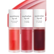 NOONI Korean Lip Oil - Appleberry + Appleplum + Applewine, 0.12 FL Oz Bundle TSE6