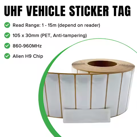 High-quality 860-960MHz Windshield Vehicle Toll Tracking Passive UHF RFID Tag/Sticker with 3M Glue L