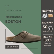 [Genuine] Birkenstock Boston Soft Footbed Leather Clogs Unisex Sandals – Comfortable Suede.