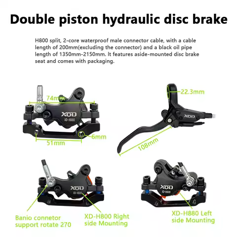 XOD Electric Scooter Brake H800/H880 Electric Scooter Hydraulic Disc Brake For KUKirin G2 MAX G2 Mas