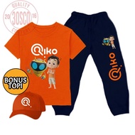 Boys and Girls T-Shirt and jogger Pants Set with Riko The Series Motif, Bonus Hat and can be given a