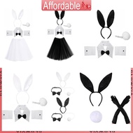 GLO Easter Bunny Costume Set Rabbit Headband Costume Bunny Cosplay Costume Women