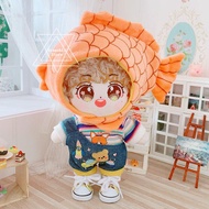 20CM Idol Doll DIY Lisa Simon Zhang Zhehan TNT Sean Xiao Wang Yibo Toy Clothes Fish Taiyaki Hat Dolls Accessories Collectibles